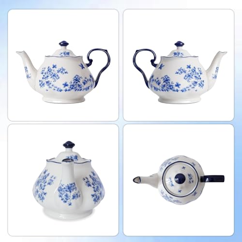 Divnporc European Style Tea Pot, Ceramic Teapot thumb #6