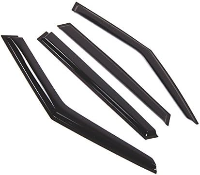 Tuningpros Window Visor Compatible with 2014-2016 Land Range Rover Sport, DGWV2-818 Outside Mount Deflector Rain Guard Dark Smoke, 4 Pcs Set