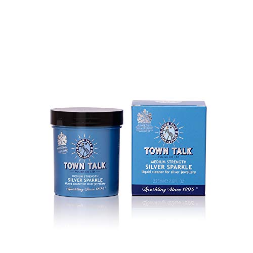 Town Talk - Kit de limpieza para piezas de plata, de inmersión, incluye cepillo y bayeta