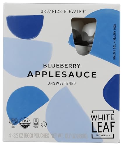White Leaf Provisions Organic Blueberry Applesauce 14.4 Ounce