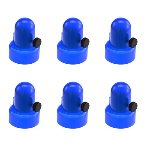 ZIZILAND 1.26inches Diameter Trampoline Enclosure Pole Caps with Thumb Bolt, 6 Pieces, Blue, Only Fit in 1.26inches(32mm) Diameter Trampoline Enclosure Net Pole