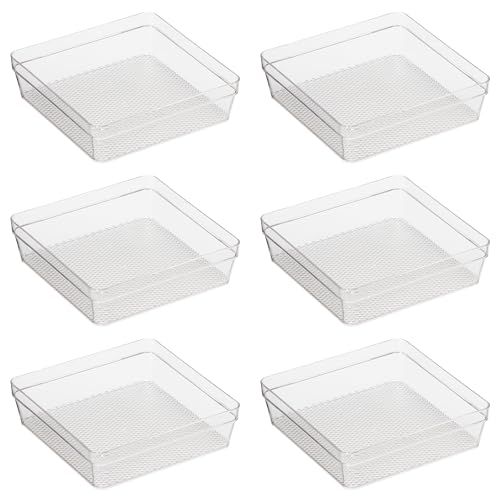 Oggi Clear Drawer Organizer - 6" X 6.25"- Ideal for