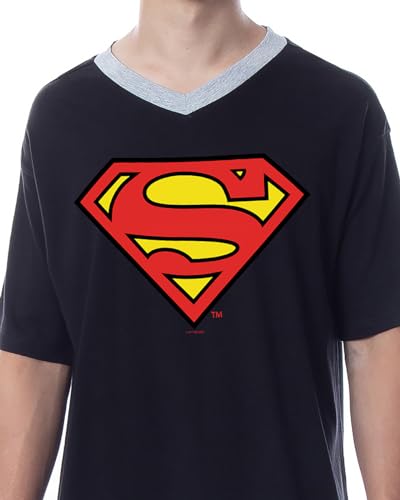DC Comics Mens' Superman Character Icon Nightgown Sleep Pajama Shirt4
