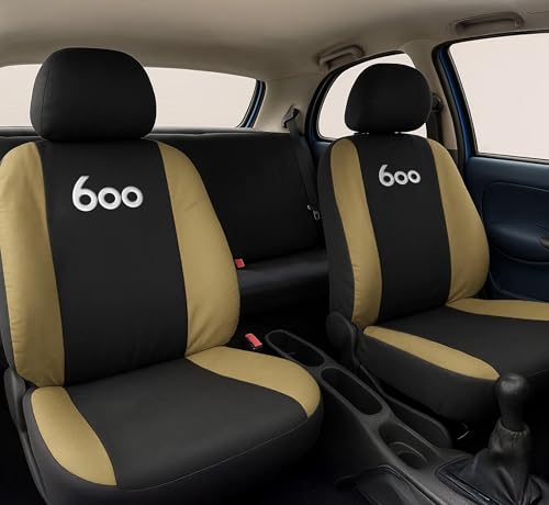Coprisedili auto compatibili con 600, adattabile per la versione con schienale posteriore unico pezzo. Ai lati dello schienale anteriori è presente il foro per la fuoriuscita della maniglia laterale posti sui sedili
