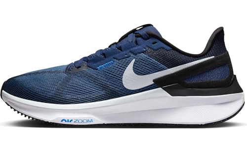 Nike Bajo Air Zoom Structure 25, Midnight Navy/Pure Platinum White Black, DJ7883 400, 14