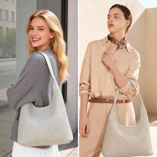 Bolso Tote Tejido para Mujer con Cartera y Asa miniatura 7