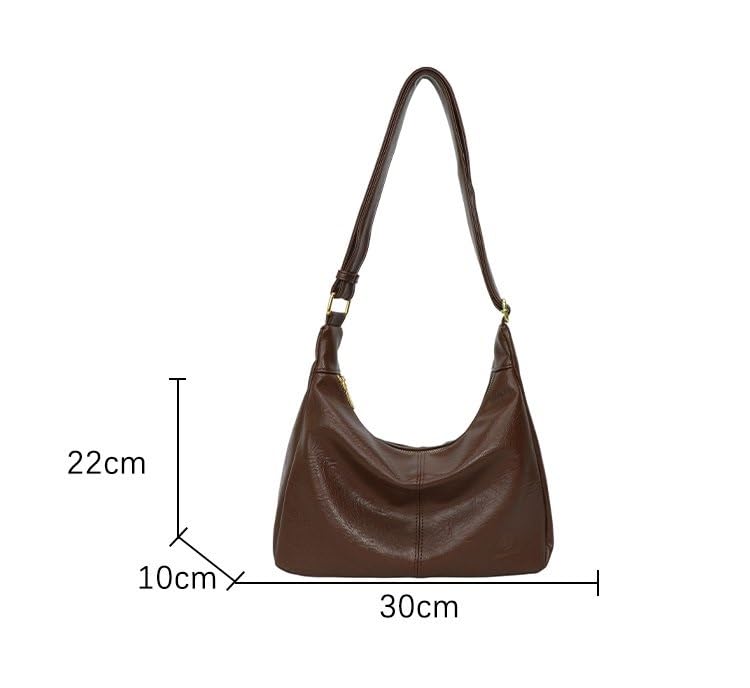 Slouchy Hobo Bags for Women, Soft Foldable Vegan Leather Shoulder Handbag Slouchy Tote Crossbody Bag for Work3