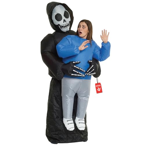 Morph Costumes Disfraz Muerte Hombre Hinchable Parca, Disfraz Halloween Adulto Inflable Talla Única