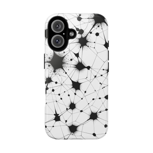 Coque iPhone 16 design abstrait noir et blanc pour sublimer votre style au quotidien