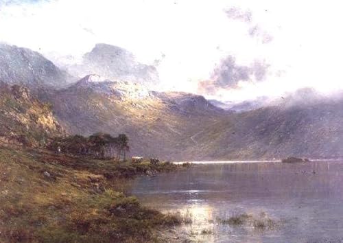 ENYLUFUT Dipinti Famosi Poster Della Stanza Parete Di Tela Artistica Cerca de Inversnaid Después de la lluvia de Alfred De Breanski per L'arredamento del Soggiorno 60x90cm