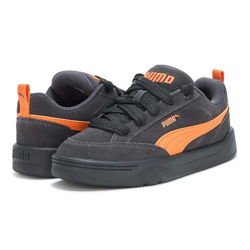 PUMA Women's Park Lifestyle Sneaker, Flat Dark Gray-Maple Syrup Black, 10