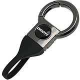 DIGOYE Back-Lid Quick Release Car Key chain, Metal Key Fob Holder with TPU Strap - Detachable Keychain for Car/house keys (Black)