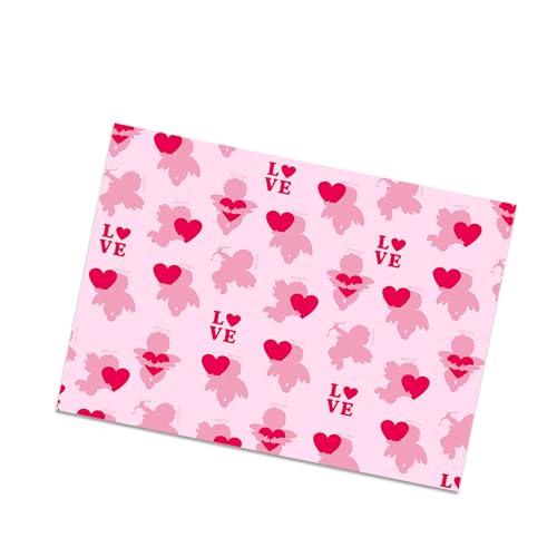 4Pcs 70x50cm Heart Print Wrapping Paper Decorations Wedding Packaging Fashion Wrapping Paper