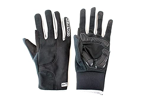 Contec Fahrrad Handschuhe - Bleak Touch - Schwarz, Grau, Touchscreen fähig, Silikondruck für Guten Grip, Innenhandpolsterung, Frotteedaumen, E-Bike, S, M, L, XL, XXL, Größe:M Cover