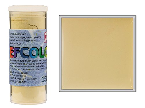 Efcolor 10 ml deckendes Emaillepulver für niedrige Temperaturen, elfenbeinfarben