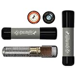 Put-Butts Spegni Sigaro Singolo per Toscano, Made in Italy Mod. L 080 BASE. Tappo Visore Controllo Capsula, per Toscanello, Singolo, Per Toscano, per Sigari Ammezzati Umidor. Colore English Grey