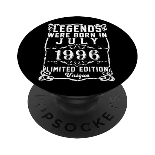 Cumpleaños Julio 1996 Edición Limitada Regalo Legend July PopSockets PopGrip Intercambiable