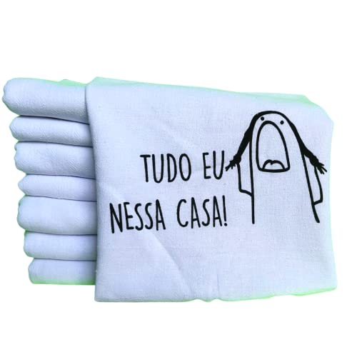 Pano de prato “Tudo eu nessa casa”