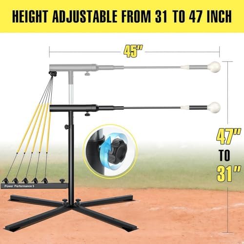 Baseball Hitting Trainer, Softball and Baseball Swing Trainer, for Efficient Batting Practice and Skill Improvement.