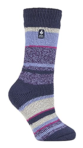 HEAT HOLDERS - Damen Extra Warm Innen Flauschig Thermosocken für Geschenk | Socken für Winter (DE/NL/SE/PL Numerisch 37 42 Regular Regular Indigo Night (Provence))