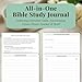 Bible Study Journal – Church Notes Notebook for Note Taking & Reflection – Daily Faith Journaling Kit, Faith Based Religious Gifts & Accessories