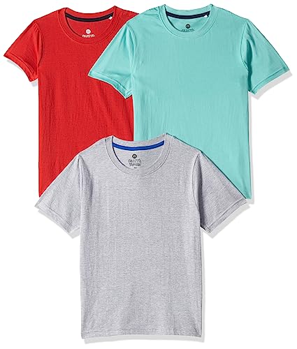 Image of Boys Plain T-Shirt Cotton Rich | Round Neck Half Sleeve Kids Tee | Ultra Soft Bio-Washed Fabric | Comfortable Stylish