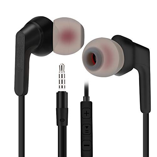 RiJuva Earbuds in Ear 45° Headphones with Microphone and Volume Control Comfort Earbuds