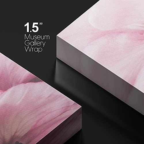 Wall26 Canvas Print Wall Art Closeup Of Pink Flower Petals Nature Wilderness Photography Modern Art Rustic Scenic Colorful Multicolor For Living Room, Bedroom, Office - 16"X24" #TOP3