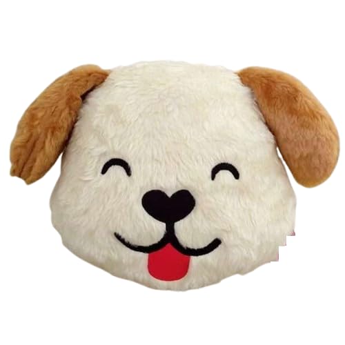 Image of AVSHUB Cute Lovely Cartoon Dog Face White Throw Pillow Filled for Home Decorative Pillow Case & Cushion Pillow for Sofa, Bedroom, Living Room 9 Inch (Set of 1)