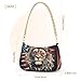 ALAZA Lion American Flag Shoulder Bag Purse for Women Tote Handbag with Zipper Closure
