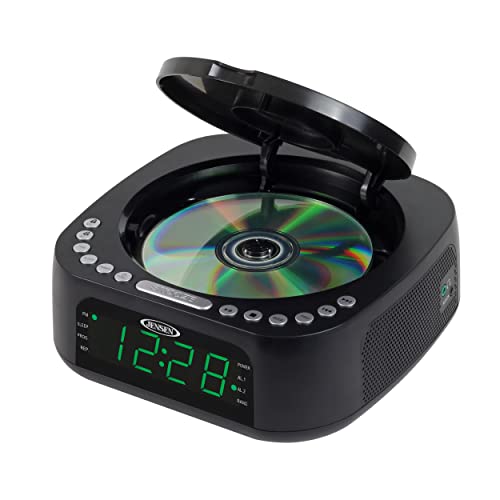 image for Jensen Modern Home Audio CD Player Tabletop Stereo Dual Alarm Clock Di