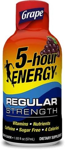 5-hour ENERGY Shot, Regular Strength Grape, 1.93 oz 24 count