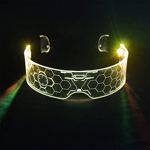 WANGCL Futuristic Glasses Led Party Glasses for The Cyberpunk Style Fit for Halloween Parties Bars Carnivals Dance Performances - Image 4