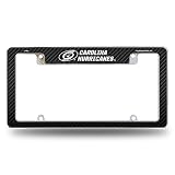Rico Industries NHL Carolina Hurricanes Black 12" x 6" Chrome All Over Automotive License Plate Frame for Car/Truck/SUV