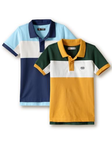 Image of Amazon Brand - Symbol Boy's Color Block Regular Fit Polo Shirt