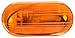 Grote 46703-5 Yellow Single-Bulb Oval Clearance Marker Light (Optic Lens, Retail Pack)
