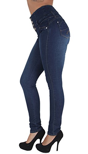 Colombian Design, Butt Lift, Levanta Cola, High Waist, Skinny Jeans In Dark Blue Size 9 #TOP2