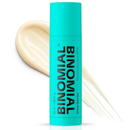 BINOMIAL - Urban Barrier | Crema Hidratante con SPF 30 | Protector Facial Antioxidante | Luminosidad/Efecto Glow | Skincare | 50ml