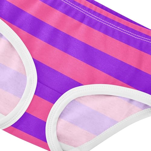 Dark Pink Purple Stripe Toddler Girls's Underwear 2T4