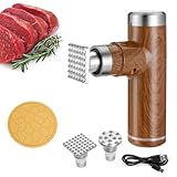 Electric Meat Tenderizer Tool,Cordless Meat Tenderizer Machine with 2 Stainless Steel Meat Mallet,Kitchen Essentials For Tenderizing Steak/Beef/Chicken Chops (brown)