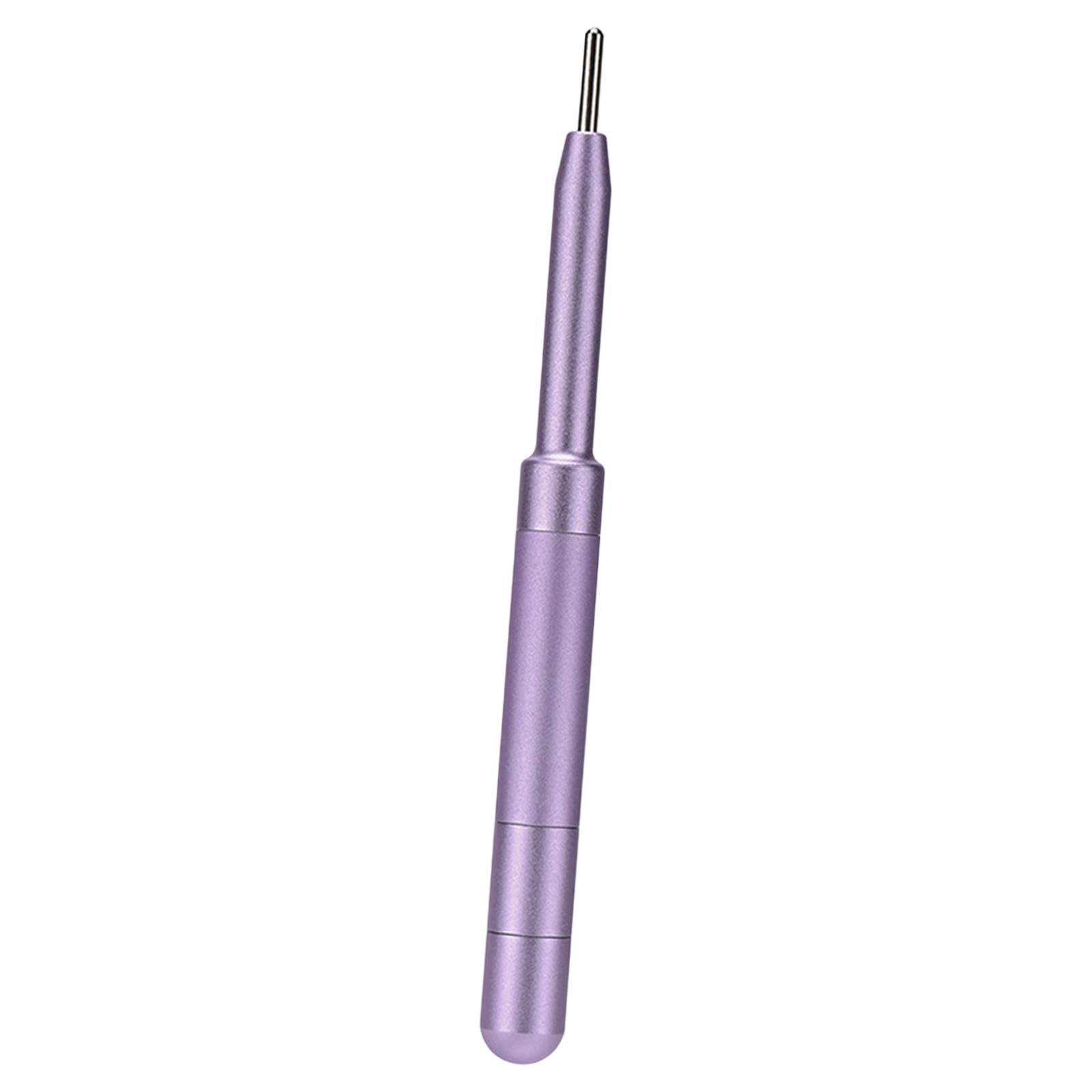 Facial Gesichtsreflexzonen Massagestift Aluminiumlegierung Punktmassage Pen Handgerät Mini Tragbar für Wellness Körperpflege Geschenk Home, Lila