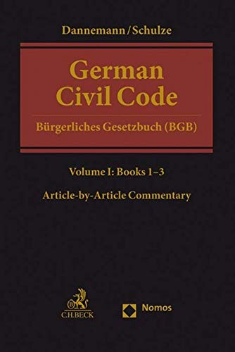 German Civil Code Volume I: Books 1-3: §§ 1-1296