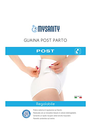 MYSANITY Verstellbarer Postpartum-Gürtel, Weiß, XL Damen