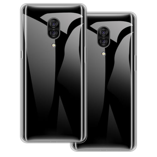 UOGNADGD 2-Pack TPU-Hülle Kompatibel mit Lenovo Z5 Pro GT Handyhülle - Stoßfeste Flexible Schutzzubehör mit Präzisionsausschnitten (Klar+Klar)
