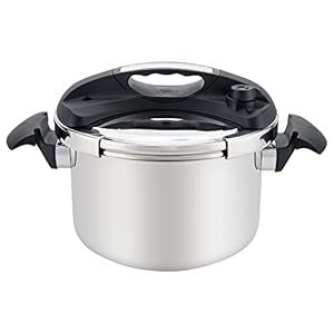 Alpine Cuisine Stainless Steel Pressure Cooker, for All Cooktops, Stove Top Pressure Cooker Used for Pressure Foodie or Steaming, Compatible with Gas & Induction Cooker, Dishwasher Safe (7 Liters)