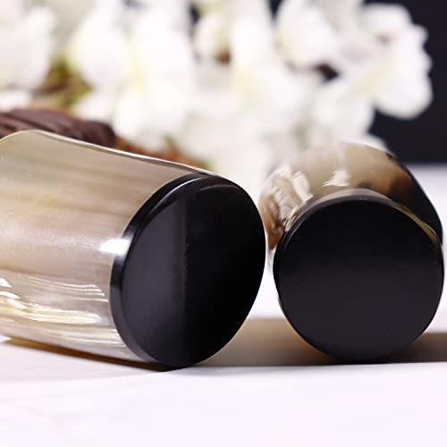 Handicrafts Home 5056118415194 Antique Whiskey Shot Glass Cup Whisky Dram Real Horn Glass Goblet Vintage Set Of 3 Glasses thumb #2