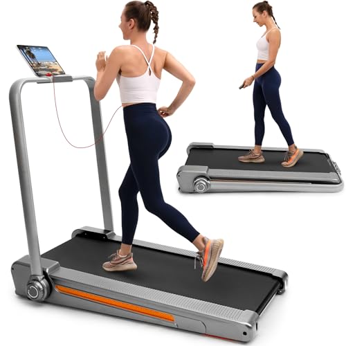 Under Desk Treadmill 2.5HP, 2 in 1 Folding Treadmill with Incline,Walking Pad Treadmill for Home