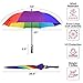 Parquet Rainbow Umbrella, Extra-Strong Golf Umbrella - Automatic Open, Windproof- Extra Strong & Large for 2 People, 1 & 2 Pack