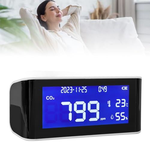 Detector de dióxido de carbono portátil con sensor de temperatura, humedad y carga micro USB de 5 V 4