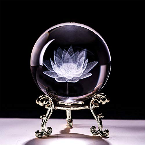 Boule de cristal fleur de lotus idée cadeau anniversaire mariage - 2